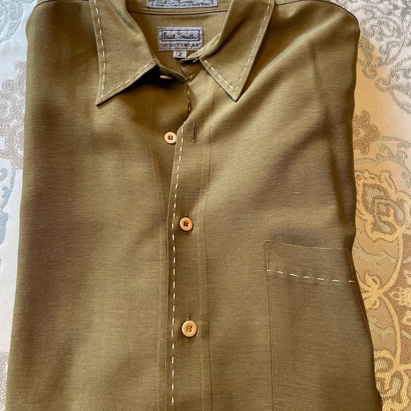 Paul Smith Silk Blend Shirt with Stitching Detail Large - Picture 2 of 6